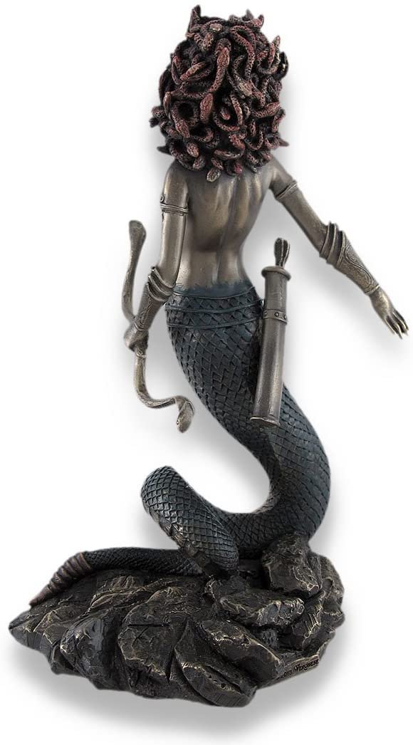 Magic  Collection~Bronzed Medusa with Double Snake Bow and Arrows Statue