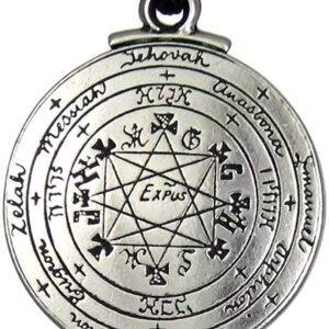 Soloman Pentant~Pewter Pentacle of Solomon Pendant - 1.25 Inch Diameter