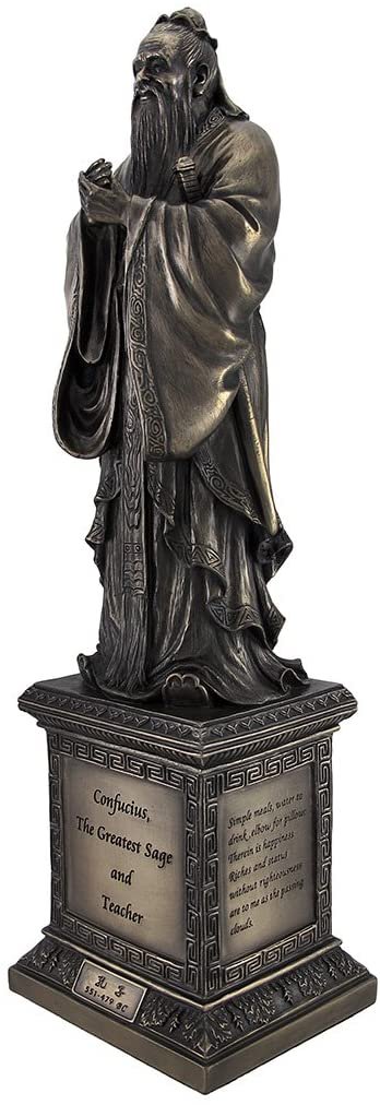 Magic  Collection~Chinese Philosopher Confucius on Engraved Pedestal Figure