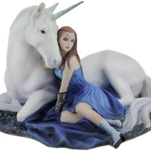 Magic  Collection~Anne Stokes Blue Moon Unicorn Hand Painted Fantasy Statue
