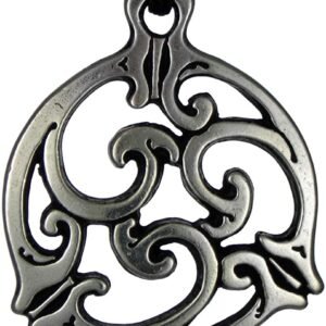 Soloman Pentant~Pewter Celtic Knot Triscele Triskelion Pendant Necklace