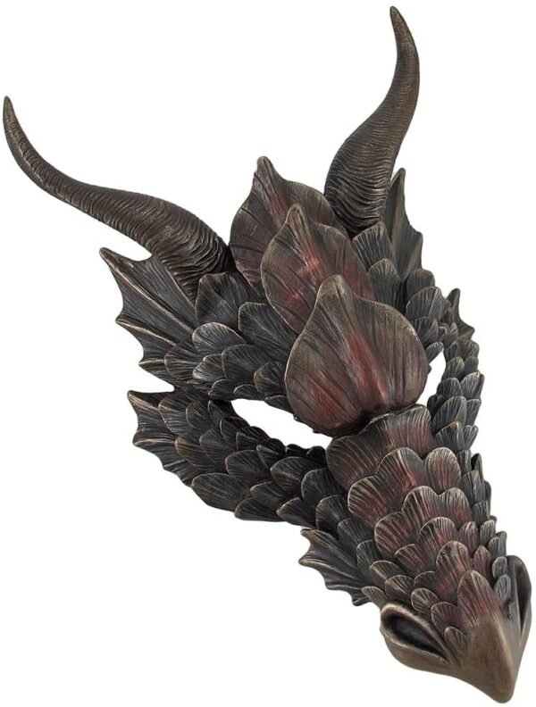 Magicun  Collection~Metallic Bronze Finish Dragon Head Wall Mask Medieval Decor