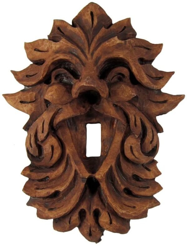 Magicun Altar~Laughing Leafman Switchplate Wood Finish