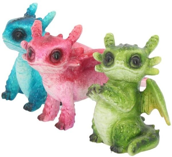 Magicun N.Giftware~Tiny Dragons (Set of Three) Figurine 8cm Multi-Coloured