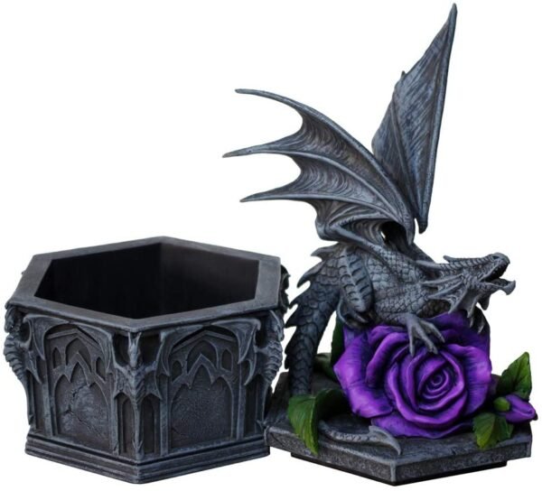 Artist Collections~ Dragon Beauty Anne Stokes Box 25cm Black, Resin