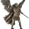 Magic  Collection~11.4 Inch Archangel Saint Michael Unsheathing The Sword Antique Bronze Finish Guardian Angel Statue