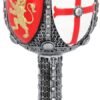Mythology Collection~ English Goblet 17cm Grey, Resin w/Stainless Steel Insert