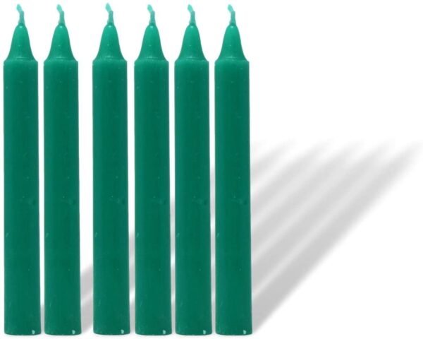 Home Decor~Pack of Twelve Green Luck Altar/Spell Candles