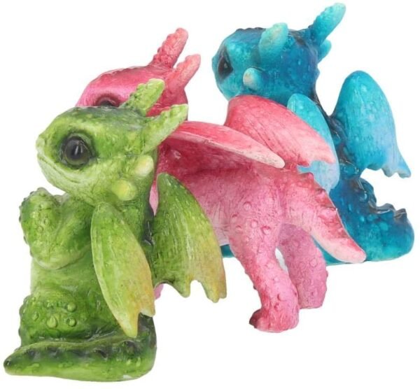 Magicun N.Giftware~Tiny Dragons (Set of Three) Figurine 8cm Multi-Coloured
