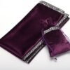 Altar Tarot Table Cloth Divination Wicca Velvet Cloth with Tarot Pouch Purple