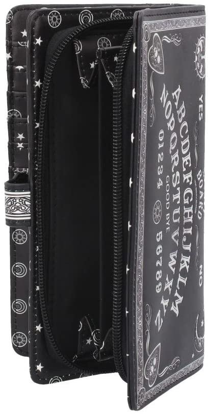 Wiccan Collection~B4106M8 Spirit Board Embossed Purse 19cm Black, PU