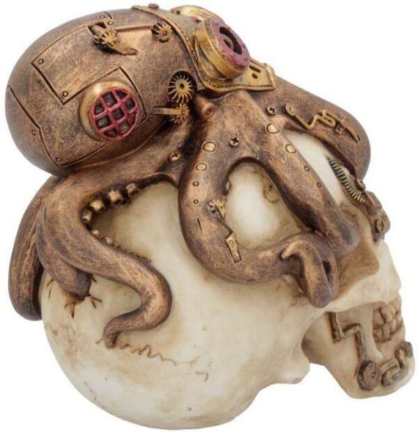Steampunk Collection~Octo Craniotomy Skull Figurine 15.5cm Ivory, Resin