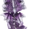 Magicun N.Giftware~Bobling Purple Metallic Dragon Bobble Head Figurine, Polyresin, 9.5cm
