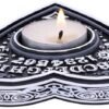 Wiccan Collection~Black and White Spirit Board Tea Light Holder, Polyresin, 9.5cm