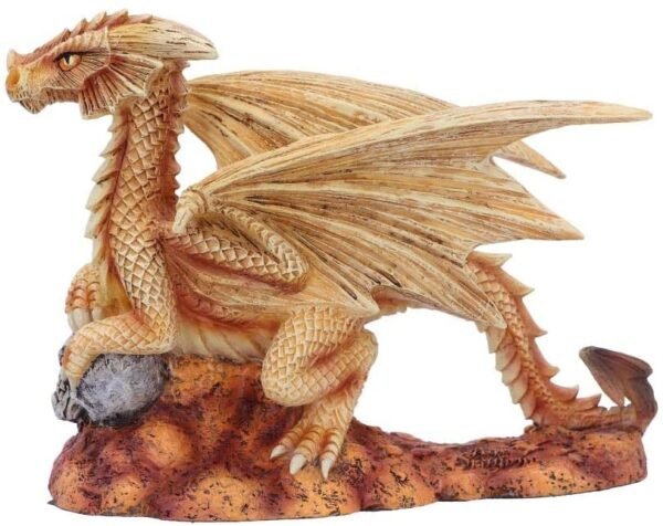 Artist Collections~ Anne Stokes Age Small Desert Dragon Figurine, Yellow, 13cm