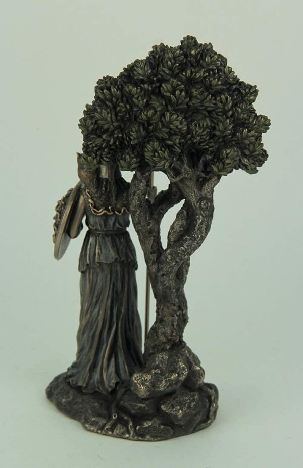 Magic  Collection~Resin Statues Greek Goddess Athena Under Olive Tree Bronze Finish Statue 5.25 X 9.5 X 4.5 Inches Bronze