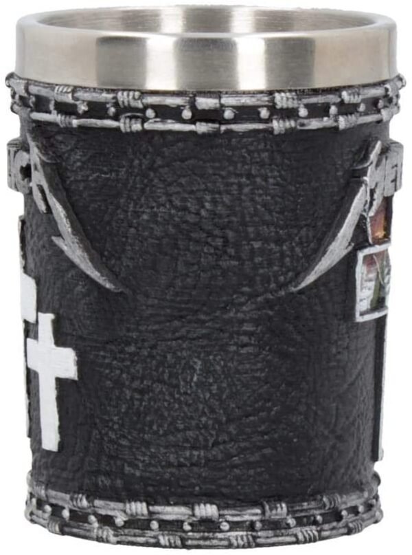 Band Merchandise~ B4683N9 Metallica-Master of Puppets Shot Glass 7cm, Resin w/Stainless Steel Insert, Black