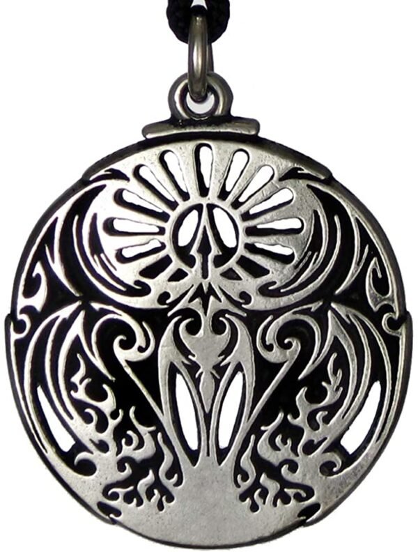 Soloman Pentant~Pewter Mythical Rite of The Phoenix Fire Bird Pendant