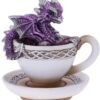 Fantasy Collection~ U5020R0 Green Dracuccino Dragon Teacup Figurine, Polyresin, One Size