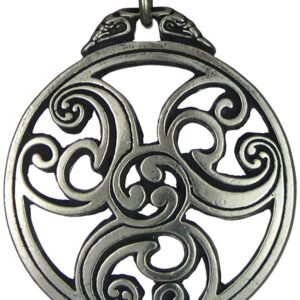 Soloman Pentant~Pewter Celtic Knot Triscele Triskelion Pewter Pendant Necklace