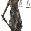 Magic  Collection~Bronzed La Justicia with Scales and Sword Statue 8 in.
