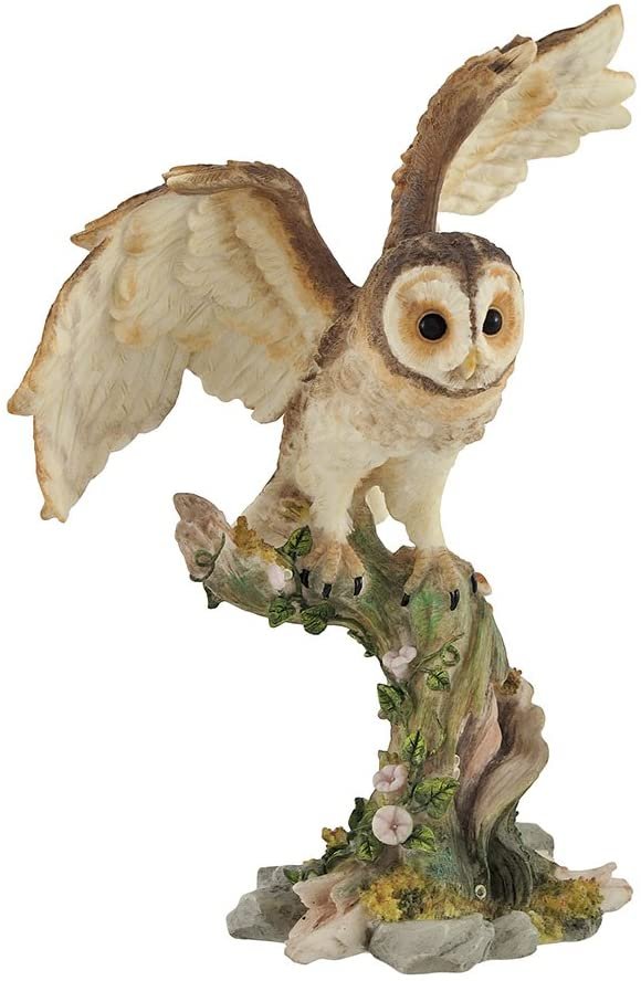Magic  Collection~Owl Spreading Wings on Perch Statue