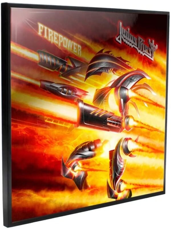 Band Merchandise~ Judas Priest Firepower Crystal Clear Picture 32cm, MDF and Resin, Black