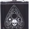 Magicun N.Giftware~Black White Spirit Board Drinking Hip Flask, us:one Size