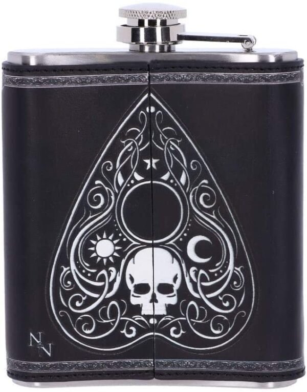 Magicun N.Giftware~Black White Spirit Board Drinking Hip Flask, us:one Size