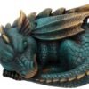 Fantasy Collection~ Dozing Dragon Figurine 22.8cm, Resin, Green, One Size