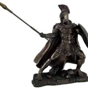 Magic  Collection~Hector Trojan War Fighter Bronze Finish Statue w/Shield and Spear