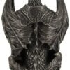 Magic  Collection~Resin Statues Guardian Of The Light Armored Dragon Led Night Light Statue 10 Inch 5 X 9.5 X 4.25 Inches Bronze