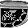 Large Sterling Silver Norse Raven Signet Ring (Size 5-15)