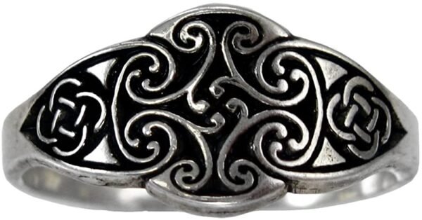 Soloman Pentant~Pepi Sterling Silver Cross of The Irish Goddess Dana Celtic Knot Ring (Size 4-12)