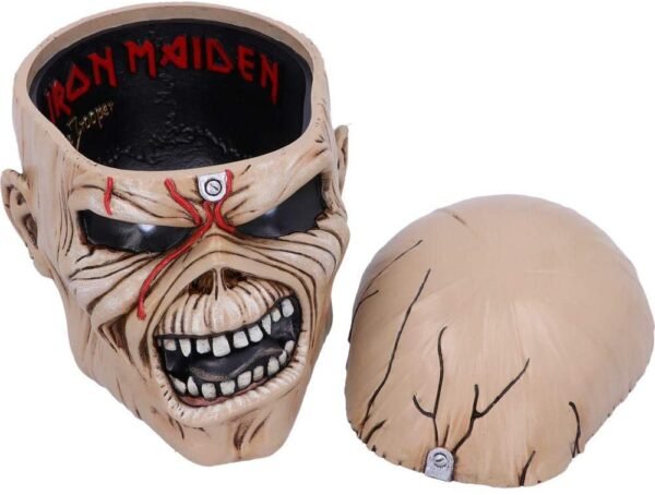 Band Merchandise~ B5108R0 Iron Maiden Eddie The Trooper Head Trinket Box, Polyresin, Beige, One Size
