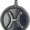 Soloman Pentant~Pewter Pisces"The Fishes" Zodiac Sign Astrology Pendant