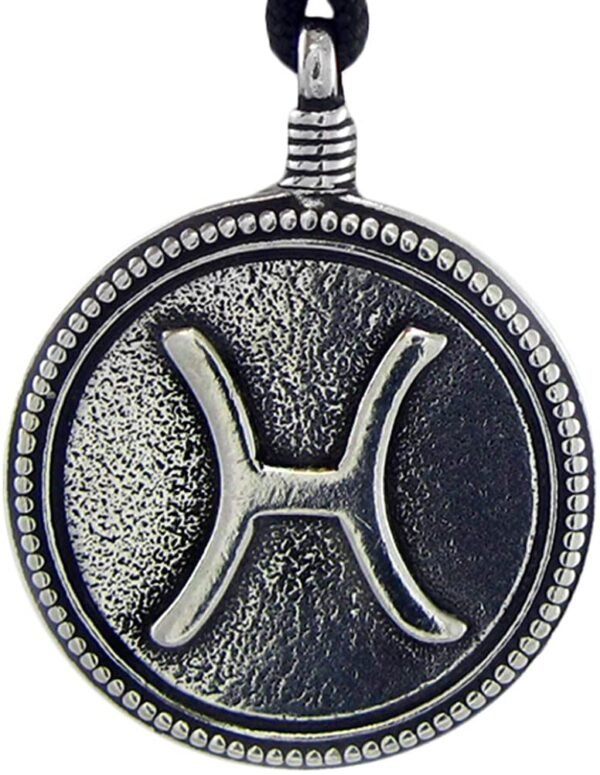 Soloman Pentant~Pewter Pisces"The Fishes" Zodiac Sign Astrology Pendant