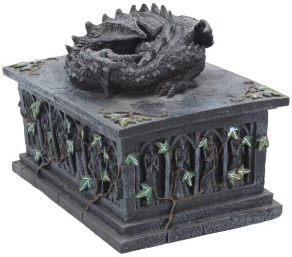 Magicun N.Giftware~Dragon Tarot Box Black, Resin, 18cm