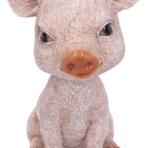 Animal Collection~ Bob Trotter Pink Pig Bobble Head Figurine, Polyresin, 15.5cm