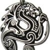 Soloman Pentant~Pewter Gothic Beowulf Dragon Pendant Necklace