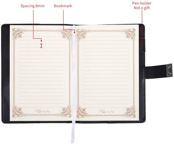 Witchcraft~Starry Diary with Lock, A5 PU Leather Journal with Combination Lock Digital Password Notebook Combination Locking Journal Diary (Starry 6)