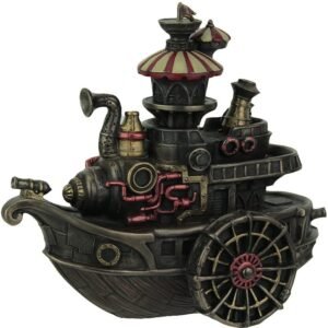 Magic  Collection~Hand Painted Steampunk Style Airship Gondola Statue