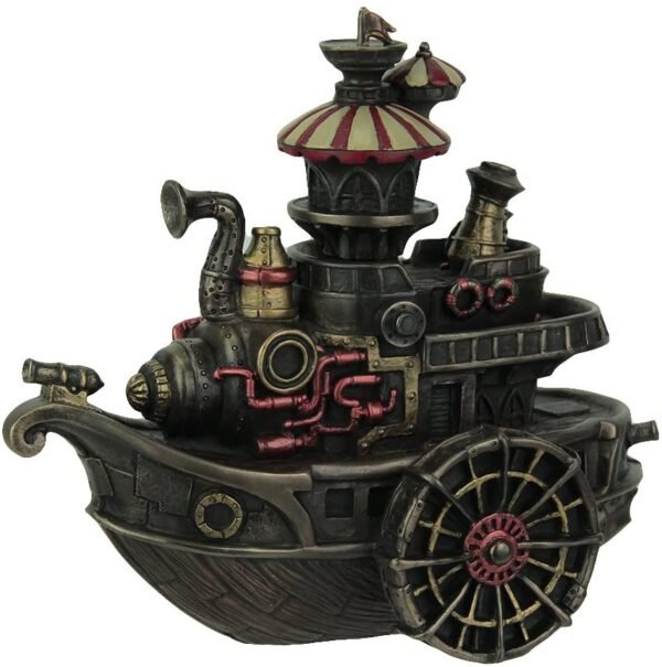 Magic  Collection~Hand Painted Steampunk Style Airship Gondola Statue