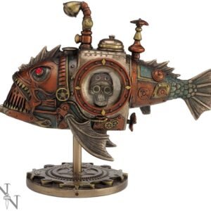 Steampunk Collection~Sub Piranha Figurine 22.5cm Orange, Resin