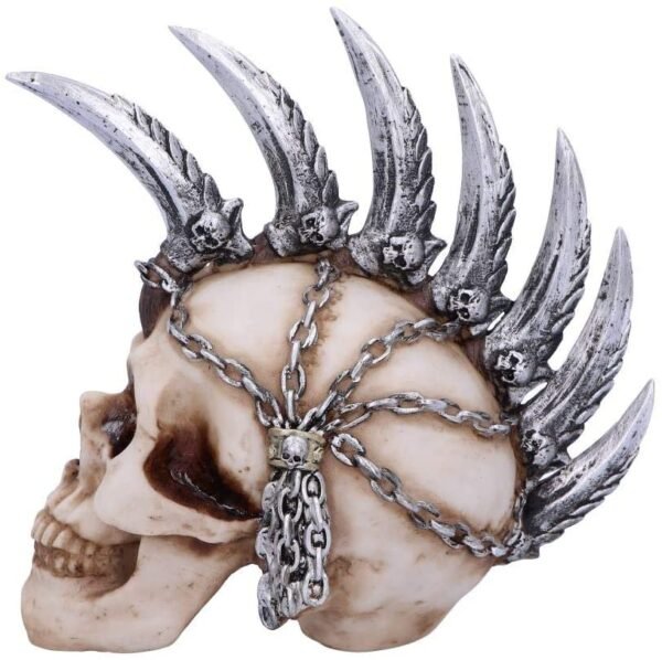Steampunk Collection~U4945R0 Chain Blade Mohican Mohawk Knife Skull Ornament
