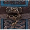Mythology Collection~ Bronze and Blue Valhalla's Vault Viking Chest Box, 15cm