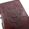 Witchcraft~DOUBLE DRAGON Blank Page BOOK Handcrafted Leather Writing Unlined 5 x 7 JOURNAL (Brown)