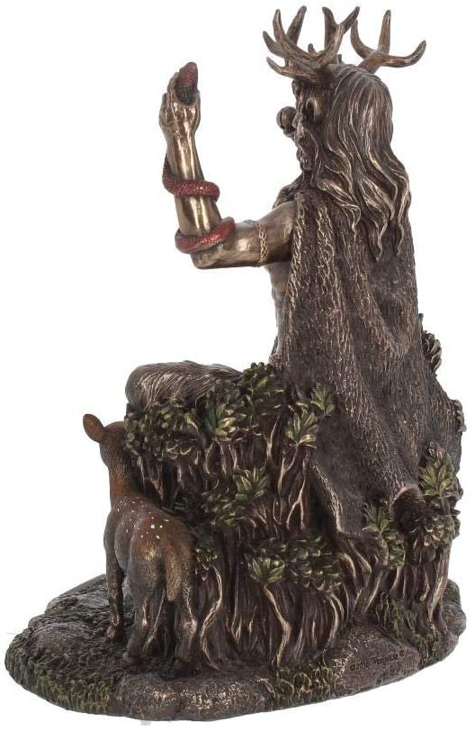 Wiccan Collection~Cernunnos and Animals 23cm Figurine, Bronze