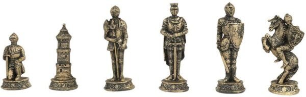 Mythology Collection~ Medieval Knight Chess Set 43cm Gold