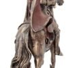 Mythology Collection~ Cold Cast Bronze King Arthur Knight and Horse Figurine 30 Centimeter
